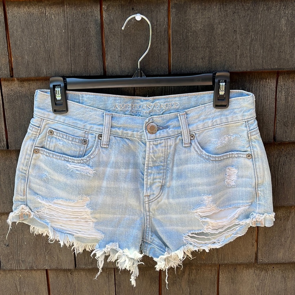 American Eagle hi-rise jean shorts